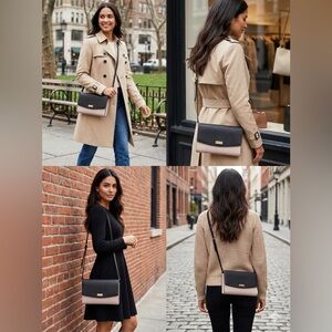 Kate Spade Black and Tan Crossbody Bag